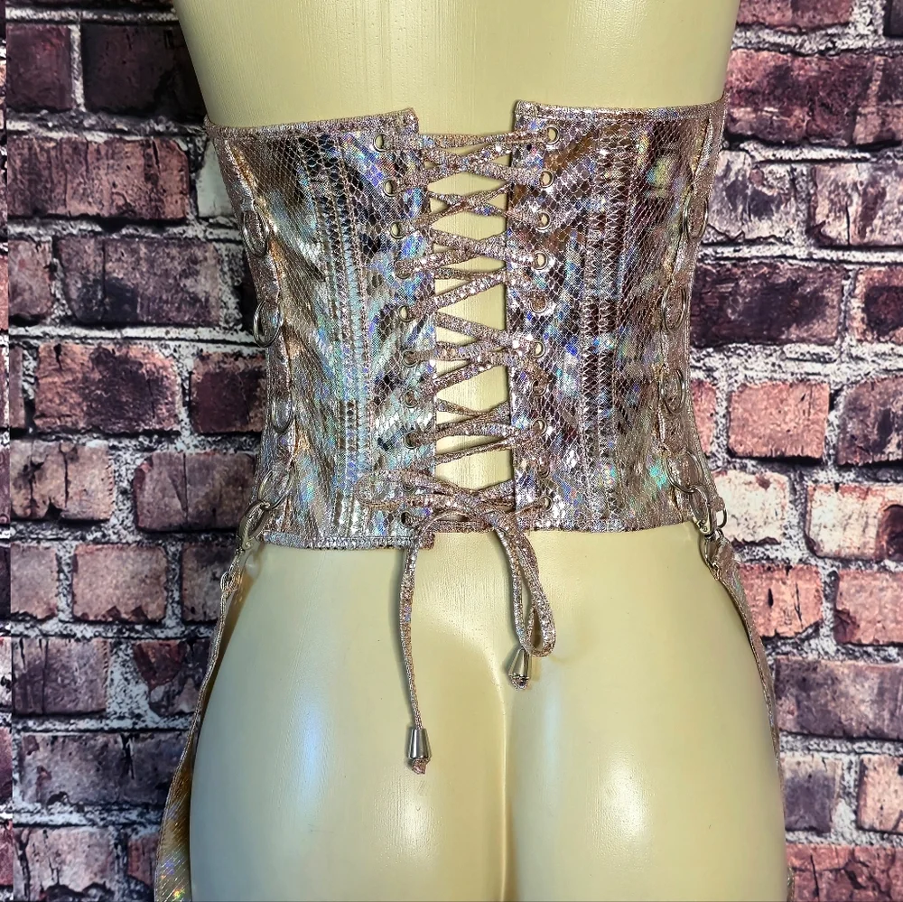 Envision Me In Gold Holographic Corset - Picture 6 of 11